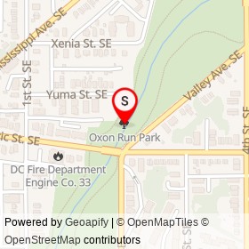 Oxon Run Park on , Washington District of Columbia - location map