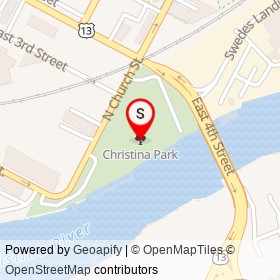 Christina Park on , Wilmington Delaware - location map