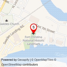 Fort Christina National Historic Landmark on , Wilmington Delaware - location map