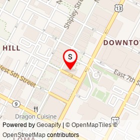 Delaware College of Art and Design on North Market Street, Wilmington Delaware - location map