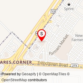 Mattress Center on Sunset Boulevard, New Castle Delaware - location map