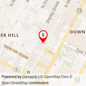 Crosby and Hill Building on North Market Street, Wilmington Delaware - location map