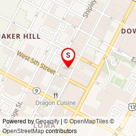 Jacob Dingee House on North Market Street, Wilmington Delaware - location map