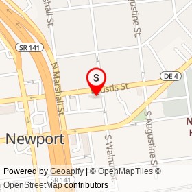 Collison House on East Justis Street, Newport Delaware - location map