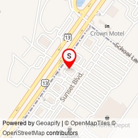 Wendy's on Sunset Boulevard, New Castle Delaware - location map