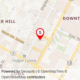 Old Town Hall on North Market Street, Wilmington Delaware - location map