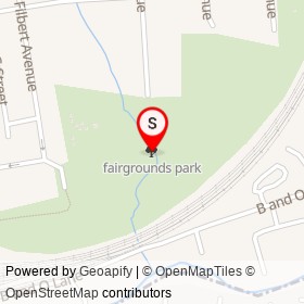 fairgrounds park on , Elsmere Delaware - location map