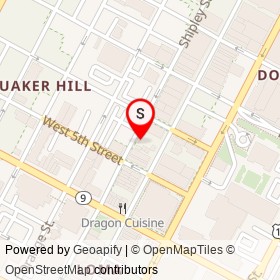 Coxe Houses on Shipley Street, Wilmington Delaware - location map