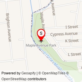 Maple Avenue Park on , Elsmere Delaware - location map