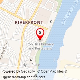 Iron Hills Brewery and Restaurant on Beech Street, Wilmington Delaware - location map