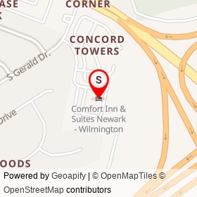 Comfort Inn & Suites Newark - Wilmington on Concord Lane, Newark Delaware - location map