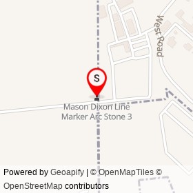 Mason Dixon Line Marker Arc Stone 3 on West Road,  Delaware - location map