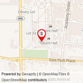 Laurel Hall on East Park Place, Newark Delaware - location map