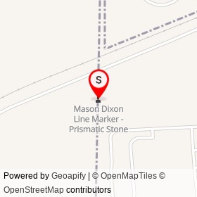 Mason Dixon Line Marker - Prismatic Stone on Stine - Haskell Road,  Delaware - location map