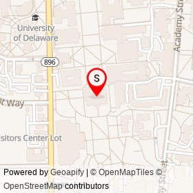 Memorial Hall on South College Avenue, Newark Delaware - location map