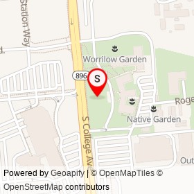 Clark Garden on South College Avenue, Newark Delaware - location map