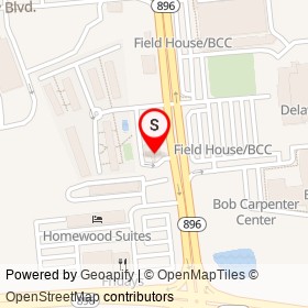 Wells Fargo on South College Avenue, Newark Delaware - location map