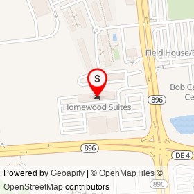 Homewood Suites on DE 4;DE 896, Newark Delaware - location map