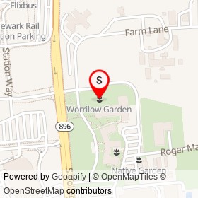 Worrilow Garden on Farm Lane, Newark Delaware - location map