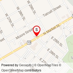 G & P Pizza on North Market Street, Wilmington Delaware - location map