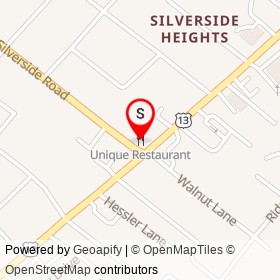 Unique Restaurant on Silverside Road,  Delaware - location map