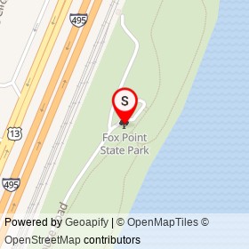 Fox Point State Park on , Bellefonte Delaware - location map