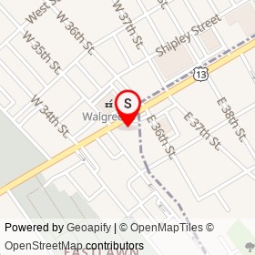 Old Skool Liquors on North Market Street, Wilmington Delaware - location map