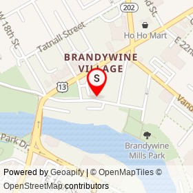 Brandywine Village Historic District on , Wilmington Delaware - location map