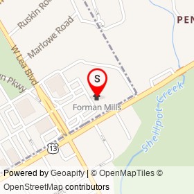 Forman Mills on North Market Street,  Delaware - location map