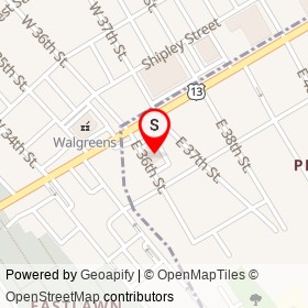 AutoZone on East 36th Street,  Delaware - location map