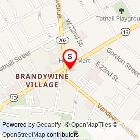 Brandywine Village Liquors on North Market Street, Wilmington Delaware - location map