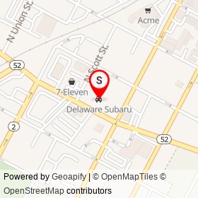 Delaware Subaru on Pennsylvania Avenue, Wilmington Delaware - location map
