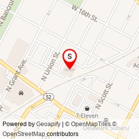 Audi Wilmington on West 13th Street, Wilmington Delaware - location map