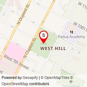 West Hill on , Wilmington Delaware - location map