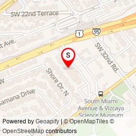 Miami Museum of Science and Space Transit on South Miami Avenue, Miami Florida - location map