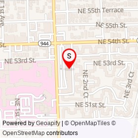 Sabal Palm Shopping Center on Northeast 54th Street, Miami Florida - location map