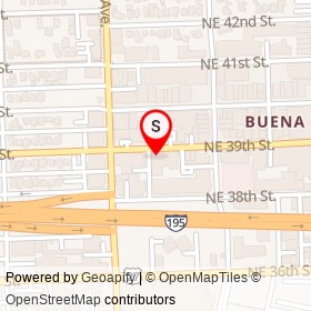 LUXURY LIVING SHOWROOM on Northeast 39th Street, Miami Florida - location map