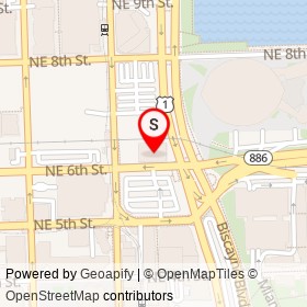 Freedom Tower at Miami Dade College on Biscayne Boulevard, Miami Florida - location map