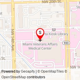 Miami Veterans Affairs Medical Center on Northwest 16th Street, Miami Florida - location map