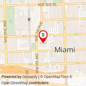 Miami-Dade County Courthouse on West Flagler Street, Miami Florida - location map