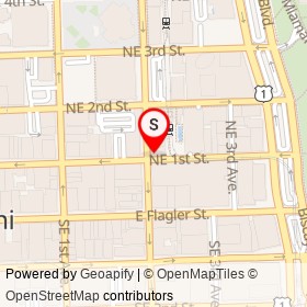 Juan Valdez Café on Northeast 1st Street, Miami Florida - location map