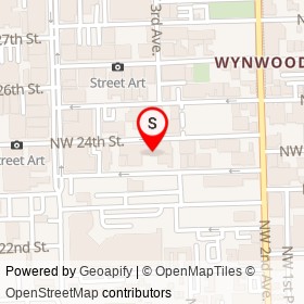 Wynwood Smoke and Lounge on Northwest 24th Street, Miami Florida - location map