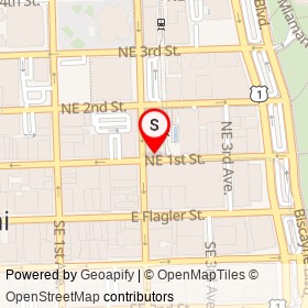 Sparkys Roadside barbacoa on Northeast 1st Street, Miami Florida - location map
