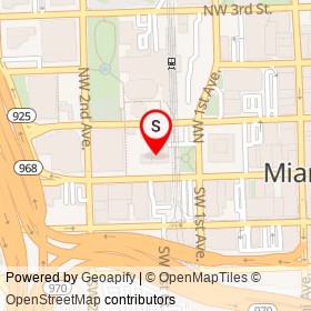 Miami Dade Cultural Center on West Flagler Street, Miami Florida - location map