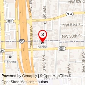 Midas on Northwest 5th Court, Miami Florida - location map