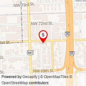 Naomi’s Garden Restaurant & Lounge on Northwest 71st Street, Miami Florida - location map
