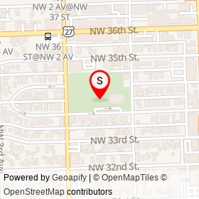 Roberto Clemente Park on , Miami Florida - location map