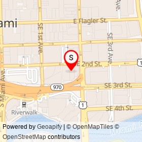 Courtyard by Marriott Miami Downtown/Brickell Area on Southeast 2nd Avenue, Miami Florida - location map