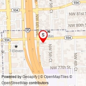 Valero on Northwest 79th Street, Miami Florida - location map