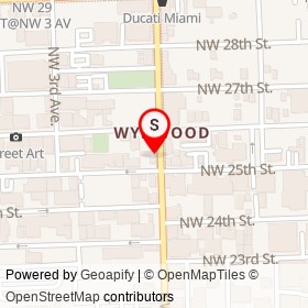 Frangipani Design Shop on Northwest 2nd Avenue, Miami Florida - location map